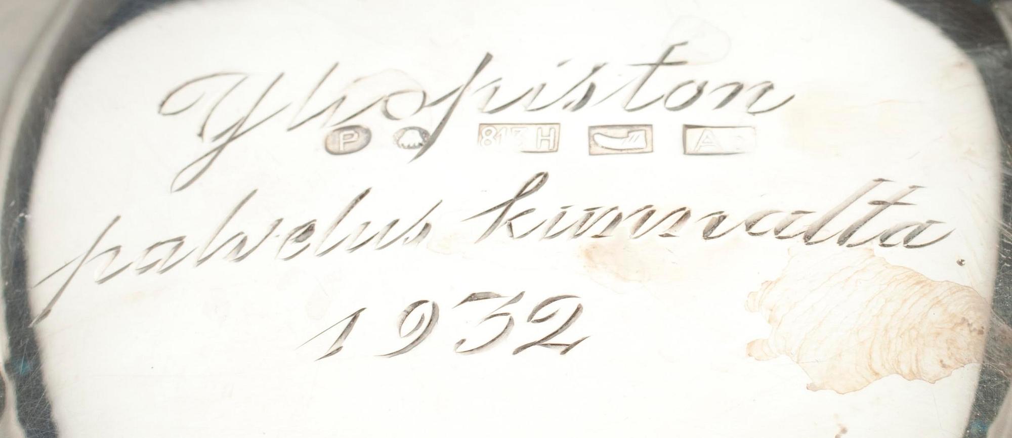 SILVERFÖREMÅL, 12 st, 813H, finska stämplar samt finska importstämplar. 1930-1977. Vikt 831 g.