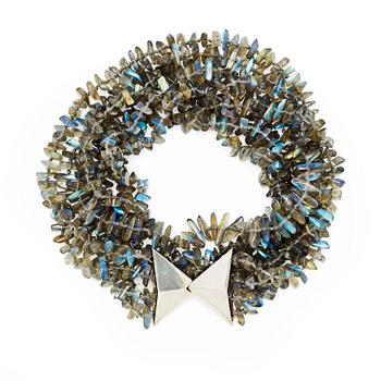 384. Kristian Nilsson, a sterling and labradorite collier, Stockholm 1984.