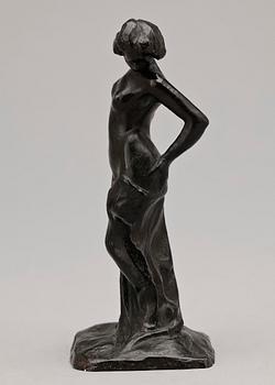 CARL ELDH, skulptur, patinerad brons Hjalmar Bergmans  Gjuteri, signerad.