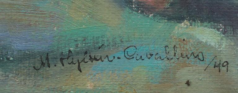 MARGARETA HYLTÉN-CAVALLIUS, olja på duk, sign o dat -49.