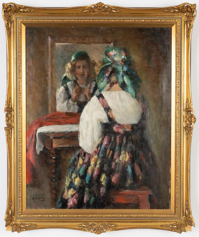 Alexander Tolstoy, oil on canvas, signed.