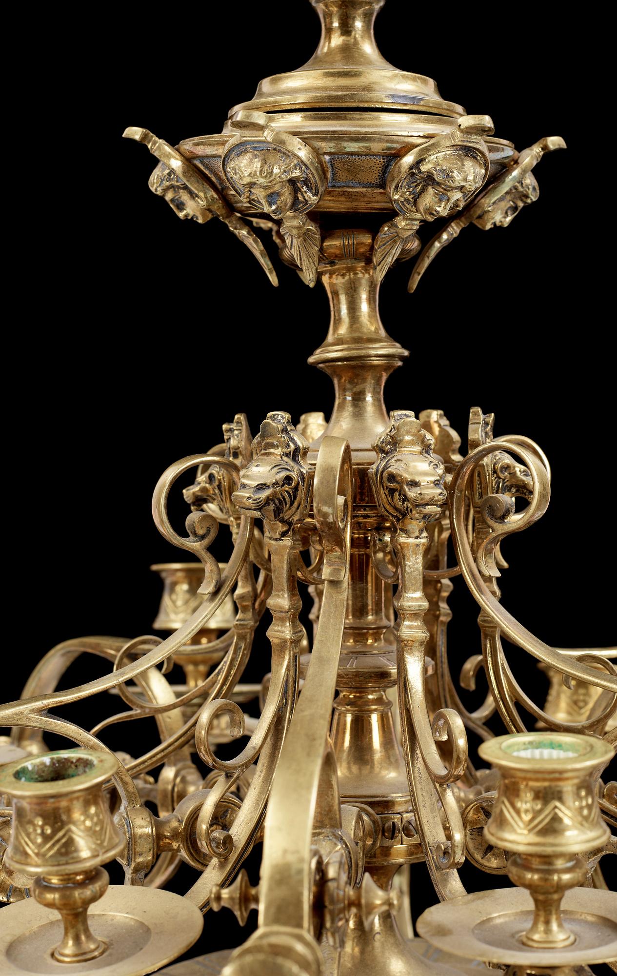 LJUSKRONA, mässing, sekelskiftet 1900.