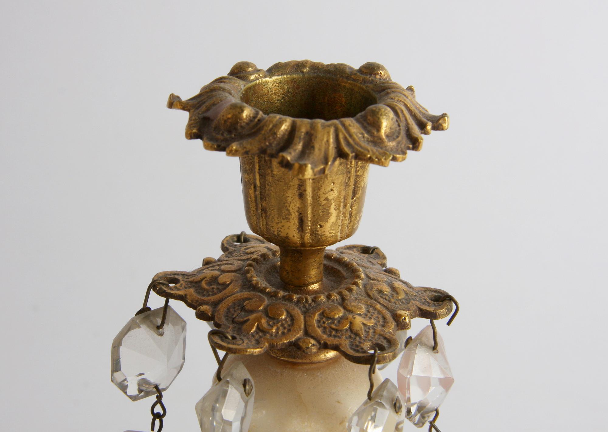 LJUSSTAKAR, ett par, oscarianska omkring 1900.