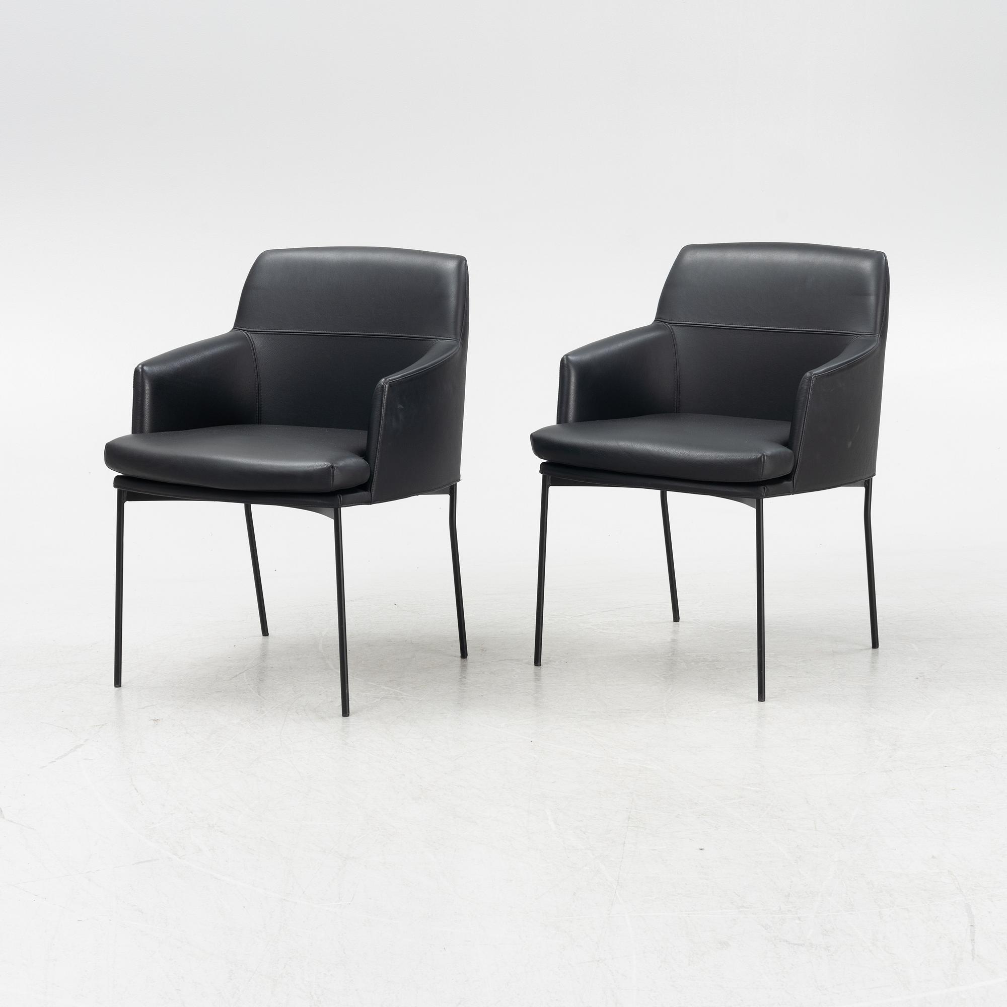 Claesson Koivisto Rune, karmstolar, 6 st, "Montevideo", Tacchini, Italien.