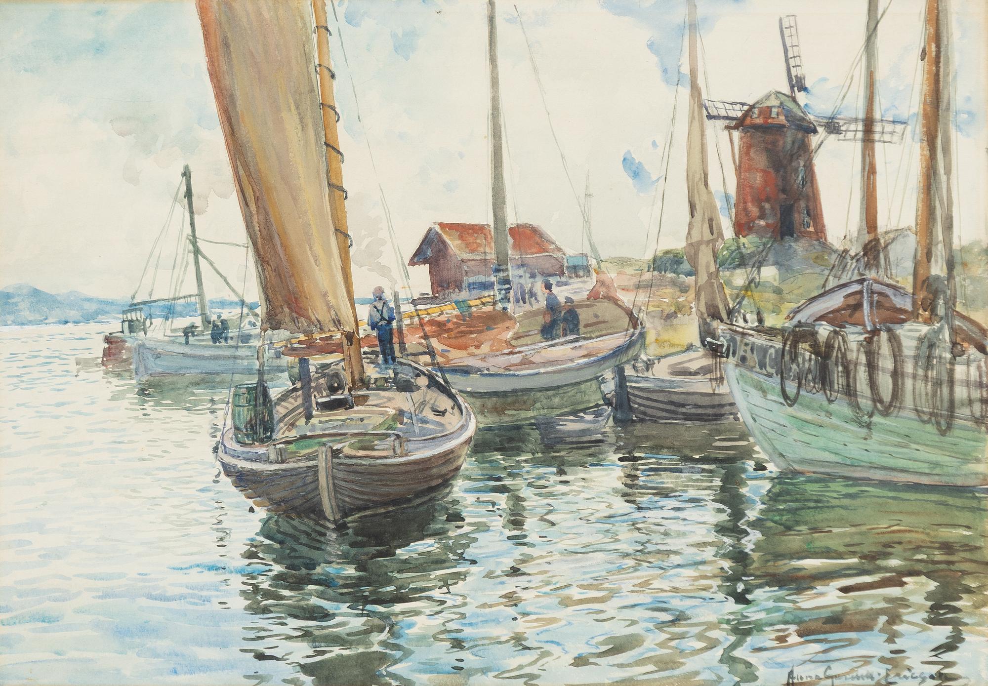 Anna Gardell-Ericson, Harbour scene.