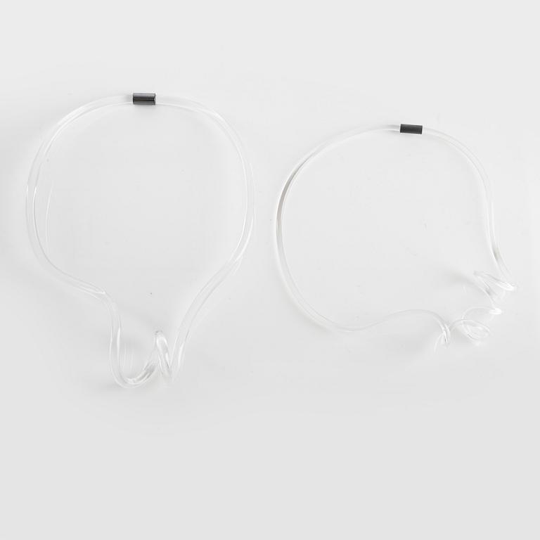 Siv Lagerström, two collars, acrylic plastic.