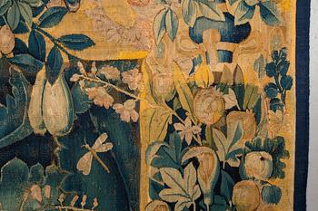 A tapestry, "Feuilles de choux", tapestry weave, third quarter 16th century, Flanders, probably Audenarde.