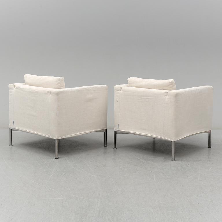 A pair of 'Box' easy chairs by Piero Lissoni from Living Divani.