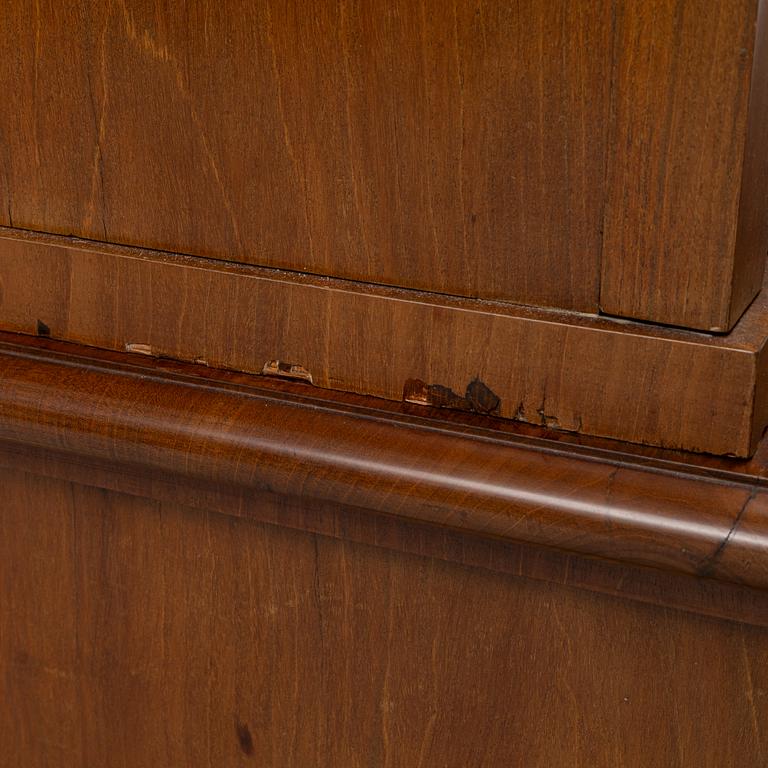 A pair of late Empire mahogany book cabinets, Stockholm, 1830-40's.