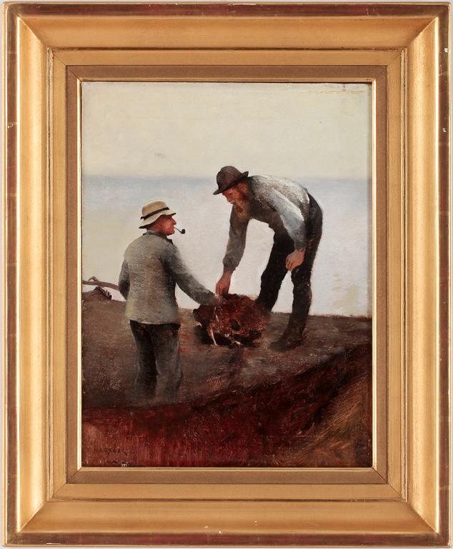 AUGUST HAGBORG, olja på duk, sign.