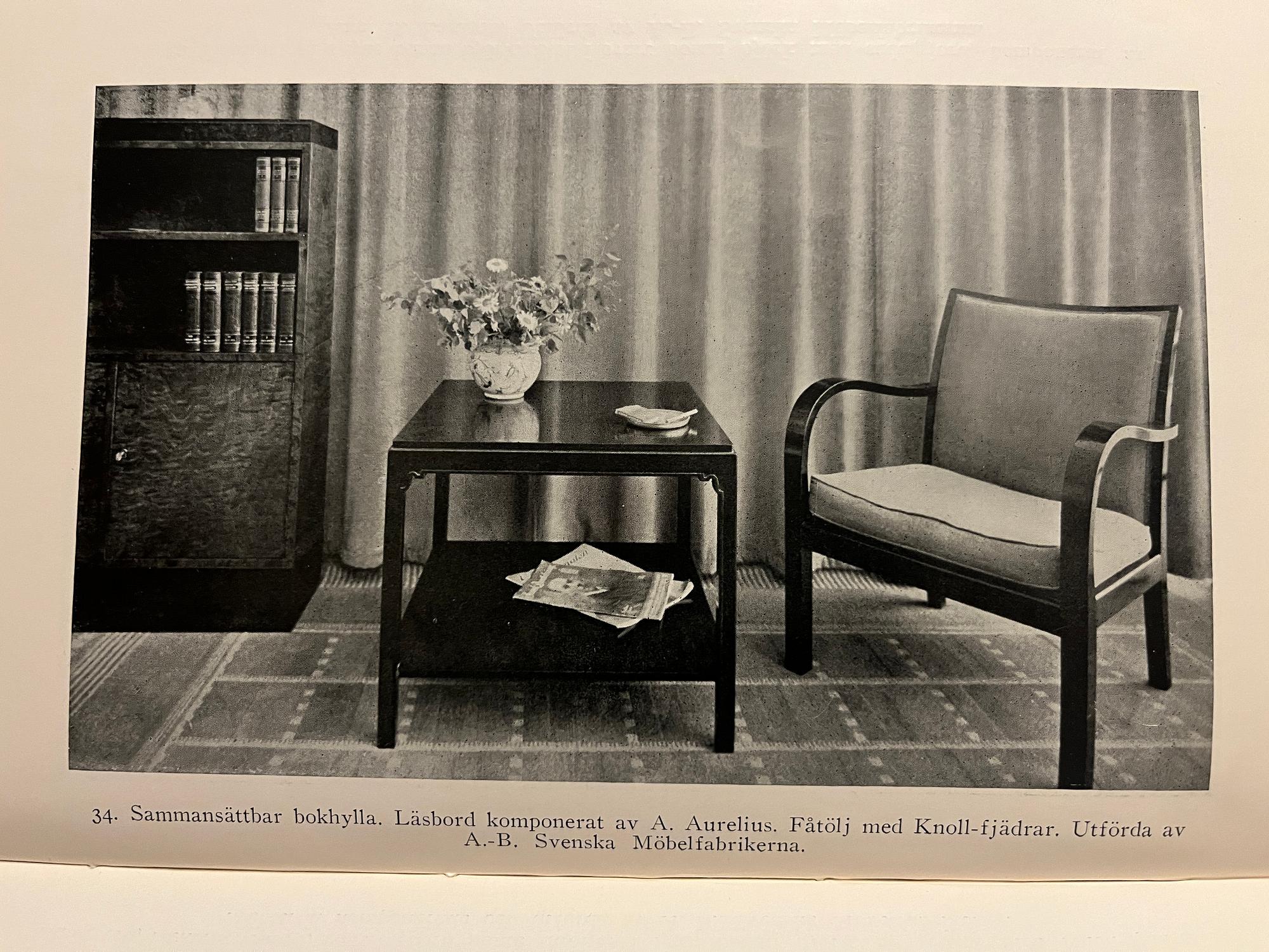 Anton Aurelius, a rare side table model "711/10", Svenska Möbelfabrikerna, Bodafors, 1930s.