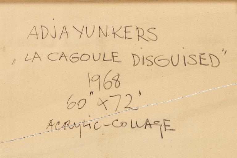 ADJA YUNKERS, akryl och collage på duk, signerad och daterad 1968 a tergo.