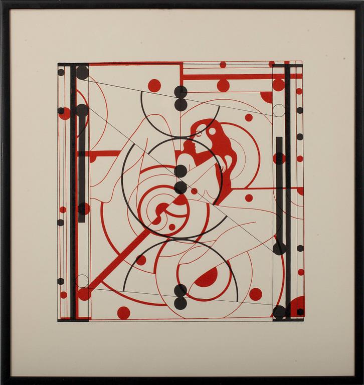 LEONHARD LAPIN, serigrafi, signerad och daterad 1980, numrerad 6/40.