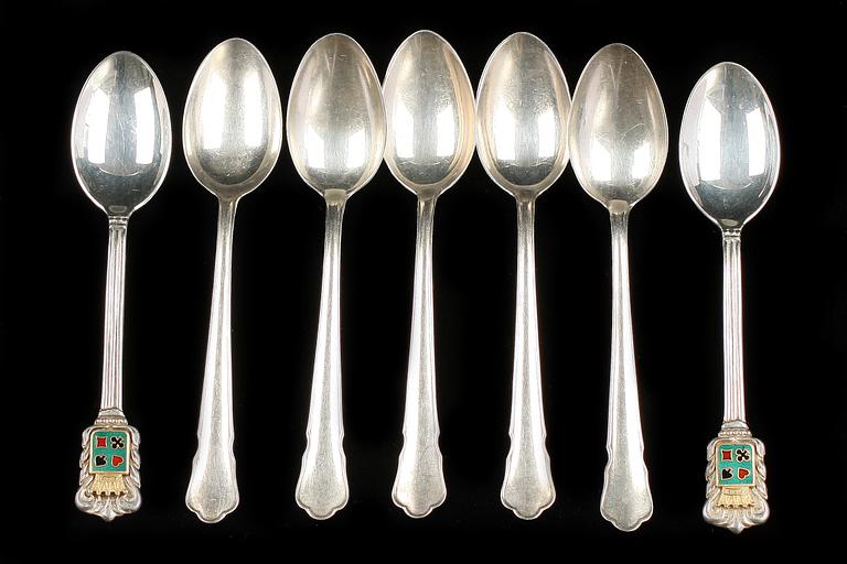 PARTI SILVER, 30 delar, 1900-tal. Vikt ca 500 g.