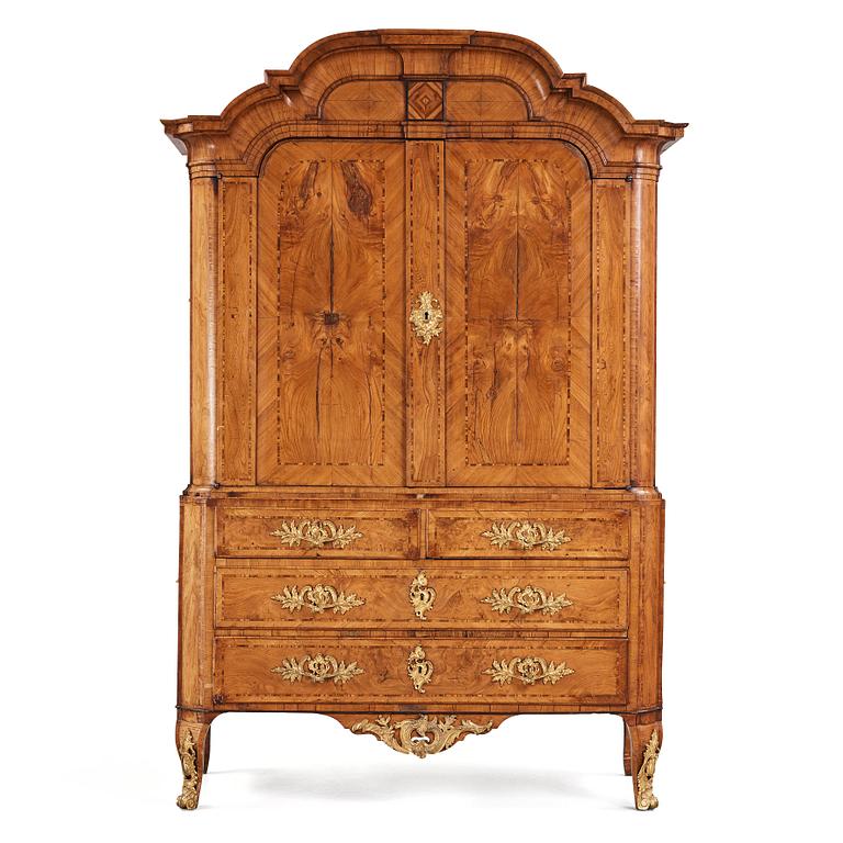 A Swedis Rococo 18th century cupboard.