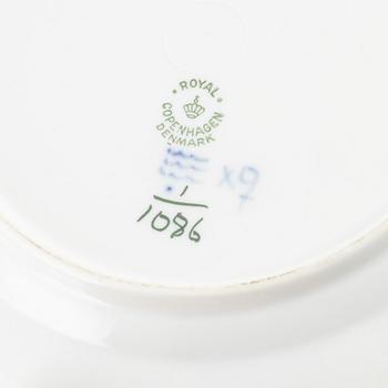 Royal Copenhagen, a 12-piece 'Musselmalet' porcelain tea service, Royal Copenhagen, Denmark.