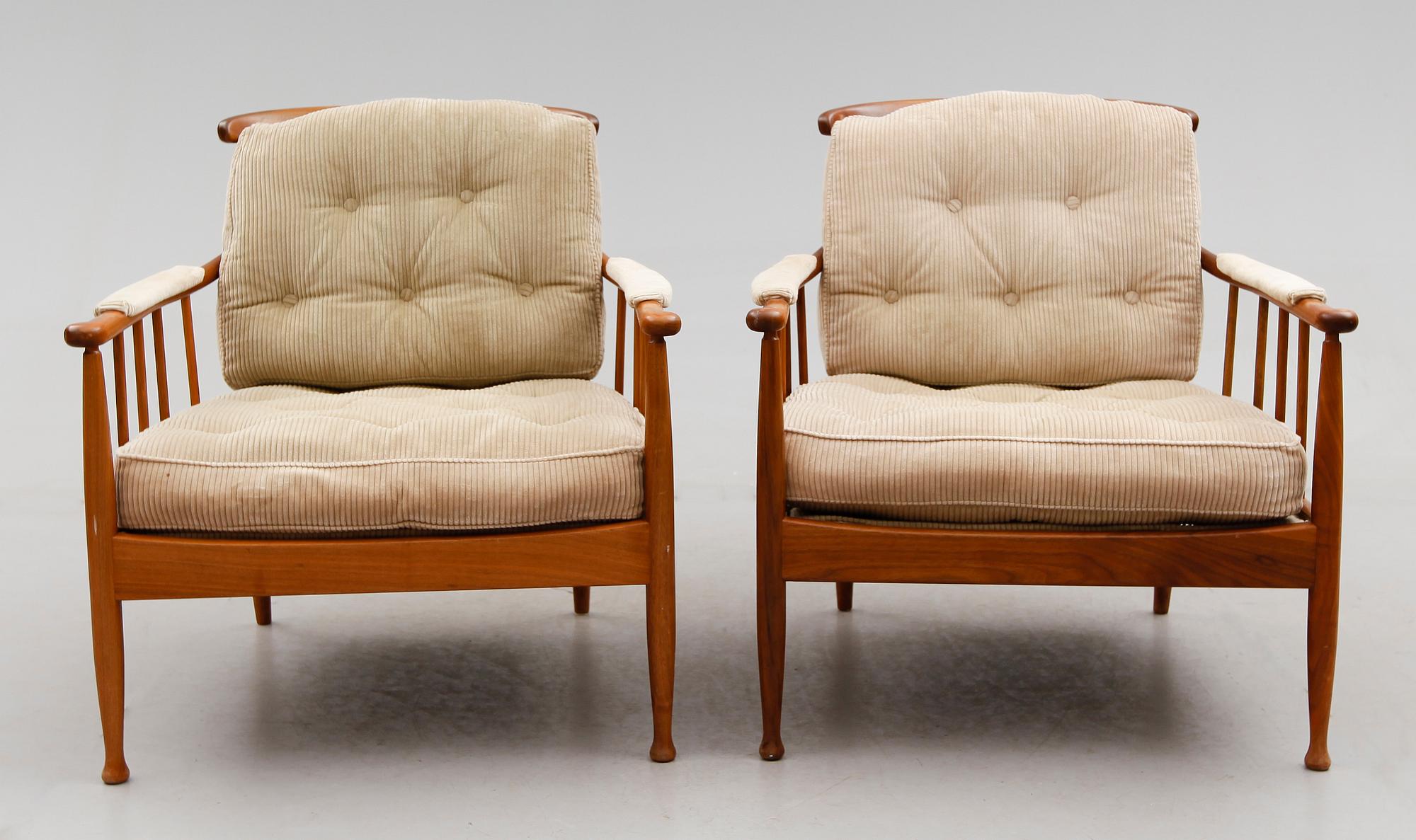 FÅTÖLJER, 1 par, "Skrindan", Kerstin Hörlin-Holmqvist, OPE-möbler.