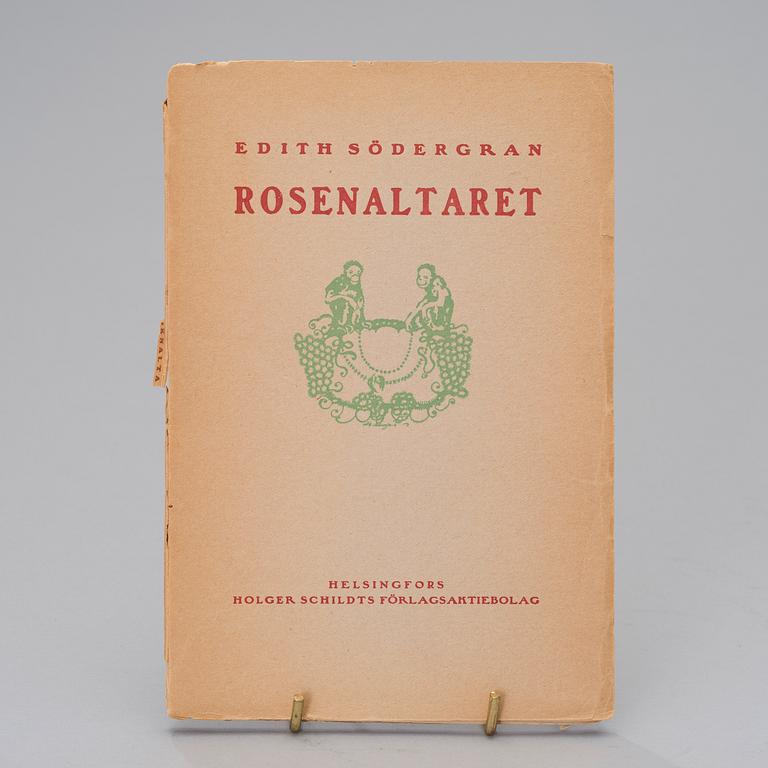 EDITH SÖDERGRAN, 4 volumes, first edition, Holger Schildts förlag, Helsinki.