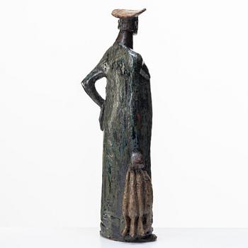 Åke Holm, a stoneware sculpture of "Peter the fisherman", Höganäs, Sweden 1950's.