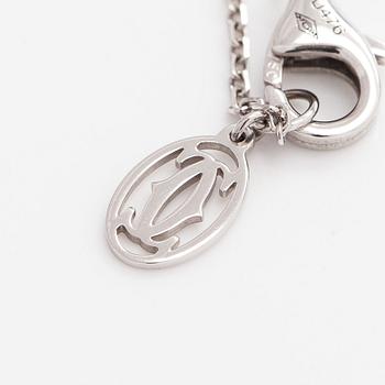 Cartier, an 18K white gold 'C de Cartier' necklace with a brilliant-cut diamond.