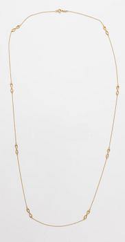 TIFFANY & CO, An 18K gold necklace, marked Tiffany & co.