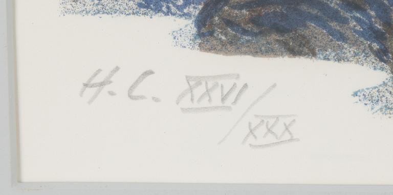 Roland Svensson, färglitografi, signerad, HC XXVI/XXX.