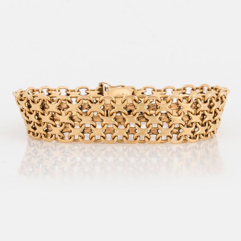 ARMBAND, 18K guld, x-länk.