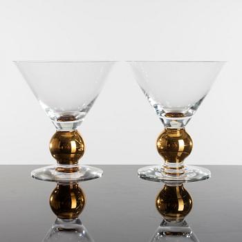 GUNNAR CYRÉN, champagne/martini glasses (12), "Nobel", Orrefors.