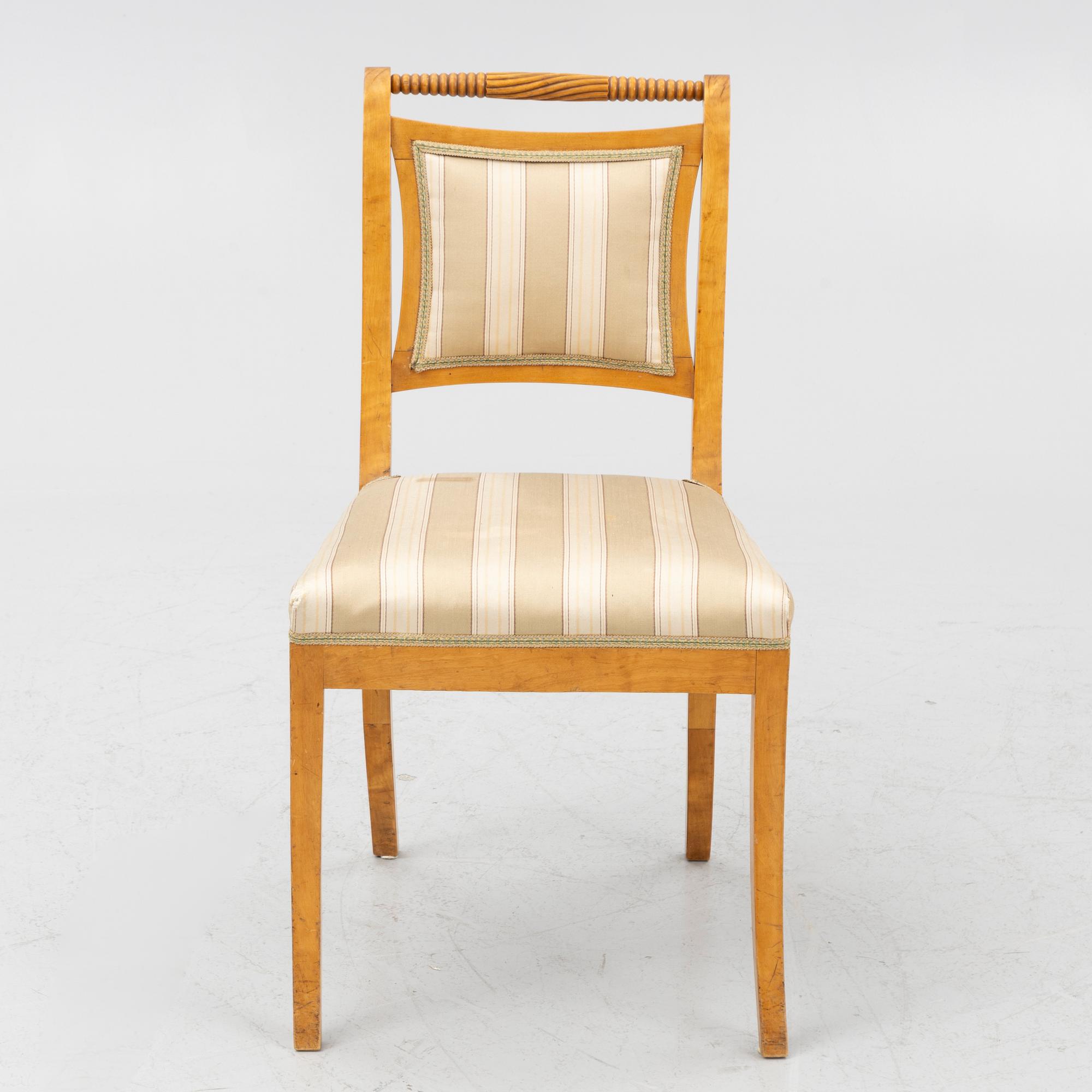 Four Empire style chairs, early 20th Century.