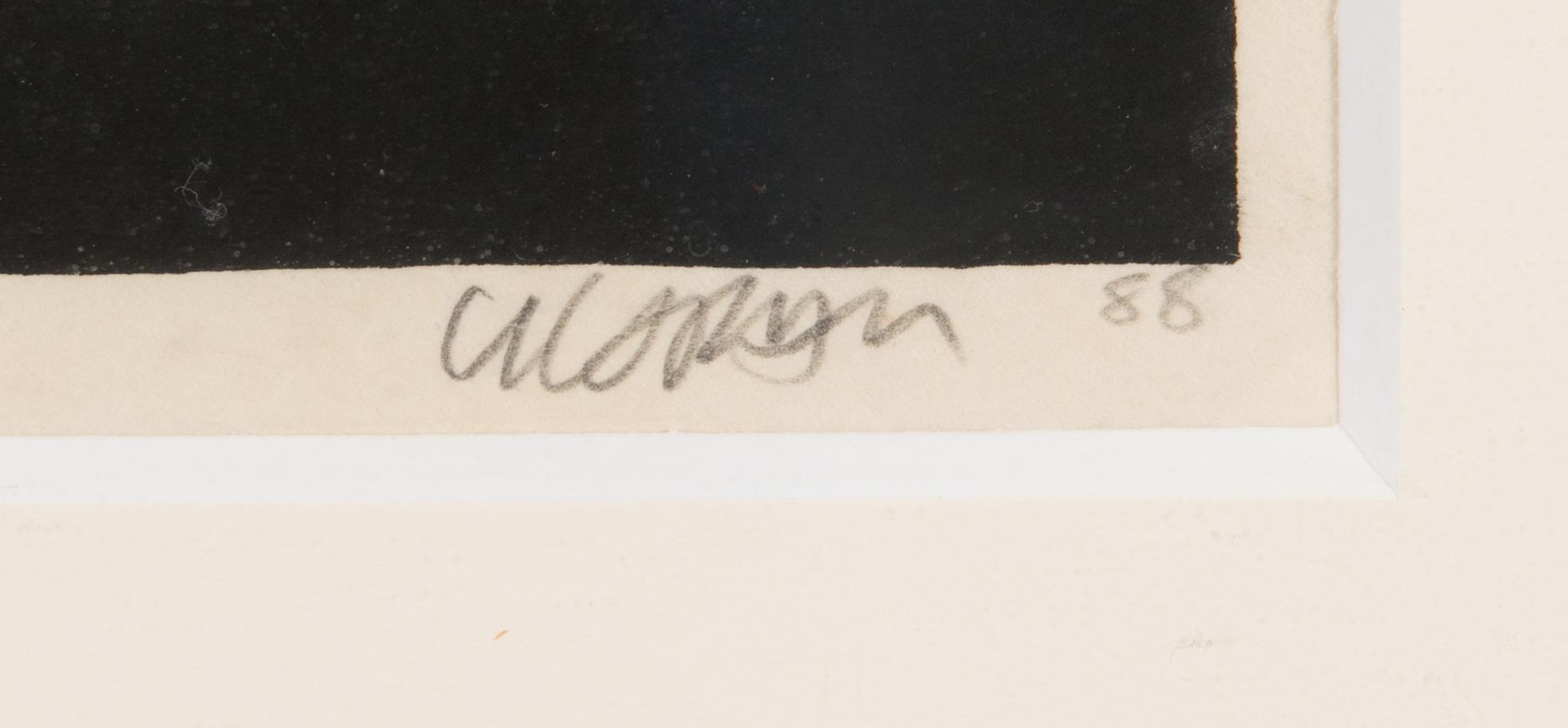 Clifton Karhu, träsnitt, signerad och daterad -88, numrerad 23/100.