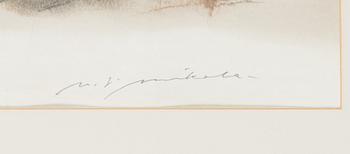 Nandor Mikola, watercolour, signed.