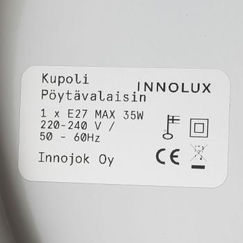 Yki Nummi, a pair of "Kupoli" table lamps from Innolux, Finland, 21st century.