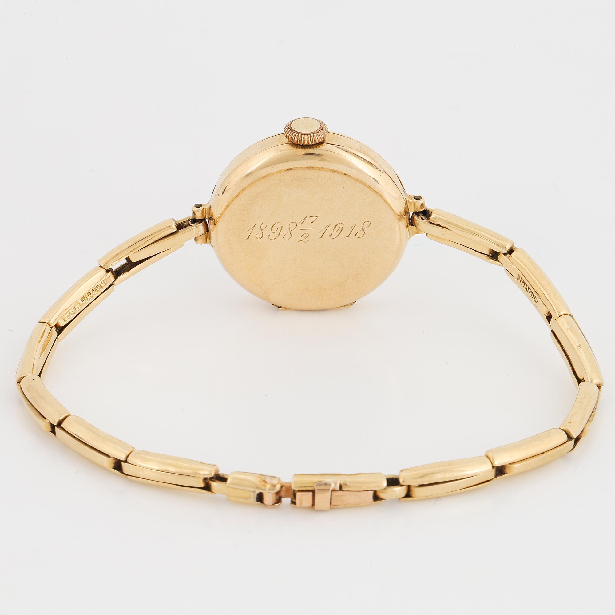 DAMARBANDSUR, 18K guld med smaragder och  gammalslipade diamanter. med anpassat etui.