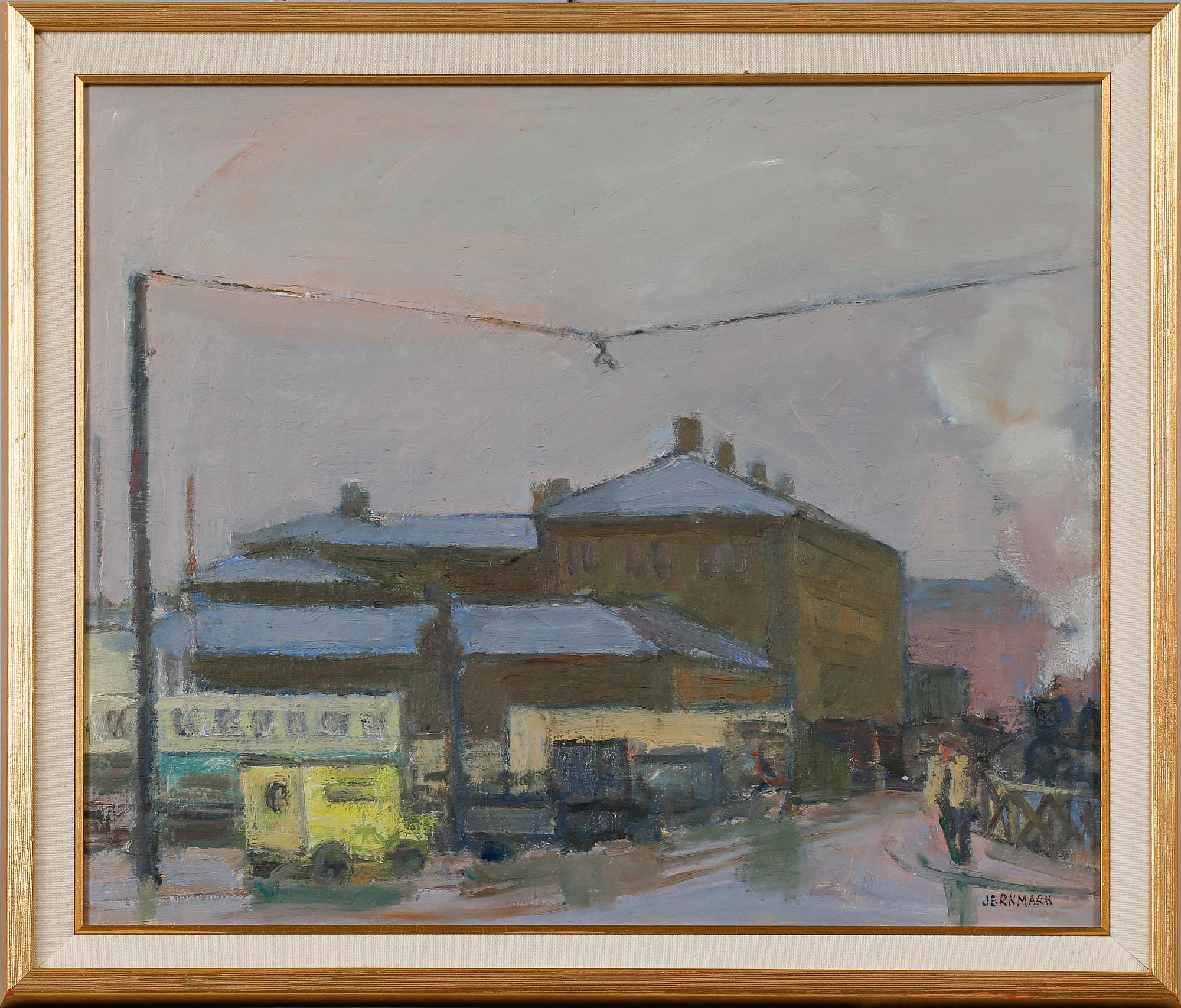 SIGGE JERNMARK, olja på pannå, signerad.