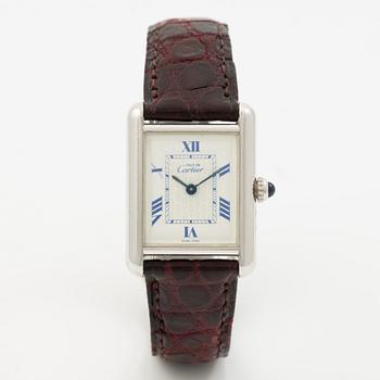 Cartier, Tank, wristwatch, 22 x 22 (29.5) mm.