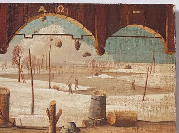 Milić od Mačve, olja på duk lagd på pannå, signerad, även signerad och daterad 1968 a tergo.