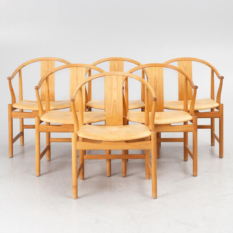 Hans J. Wegner, stolar, 6 st, modell PP66 "Kinastolen", PP Möbler, Danmark, 2001.