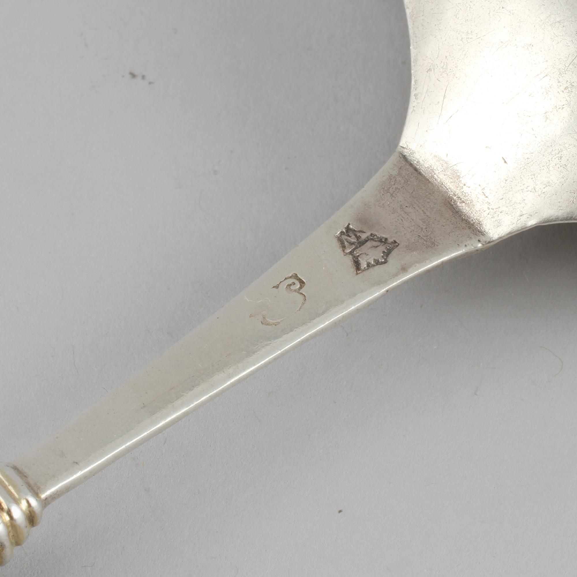 SUPSKED, silver, otydlig mästarstämpel, möjligen Axel Johan Limnell (1732-1775), Växsjö, vikt 32 gram.