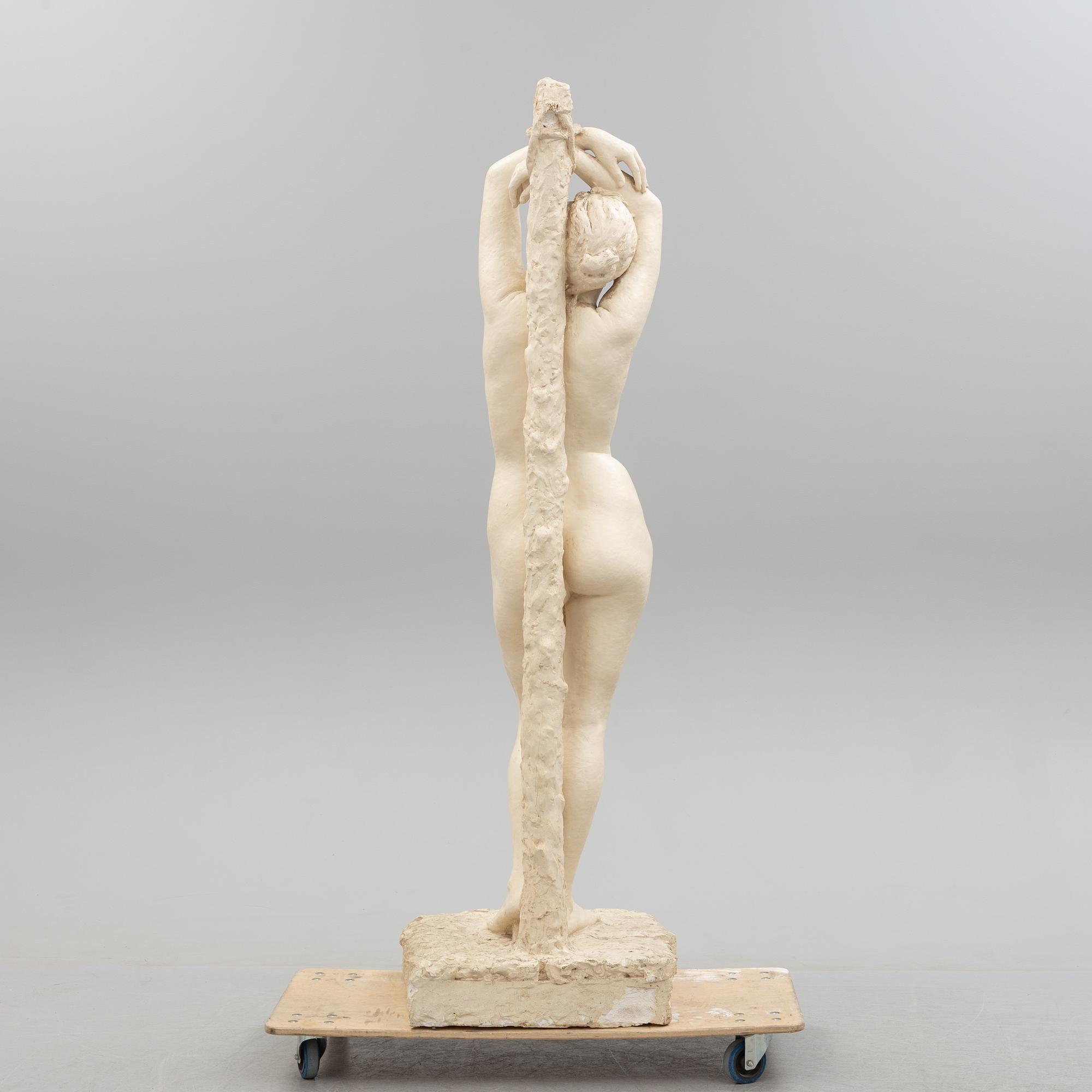 GUSTAF MALMQUIST, skulptur, gips, signerad.