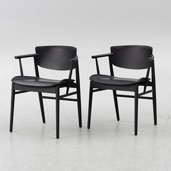 Oki Sato/Nendo, a pair of "No. 1" armchairs, Republic of Fritz Hansen, 2019.