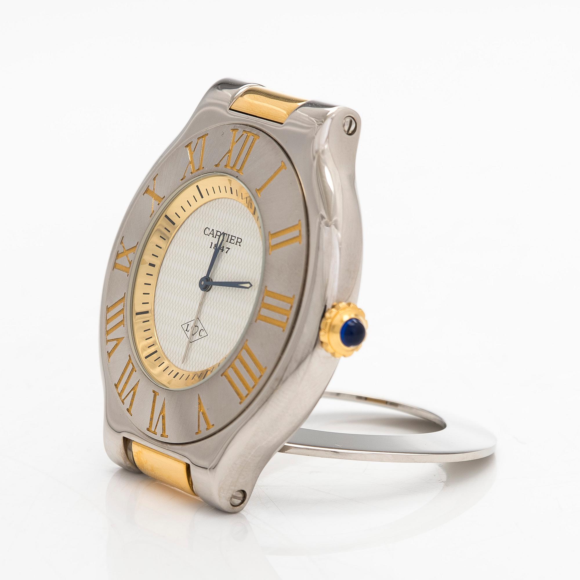 Cartier, Must 21, alarm clock, 56 mm.