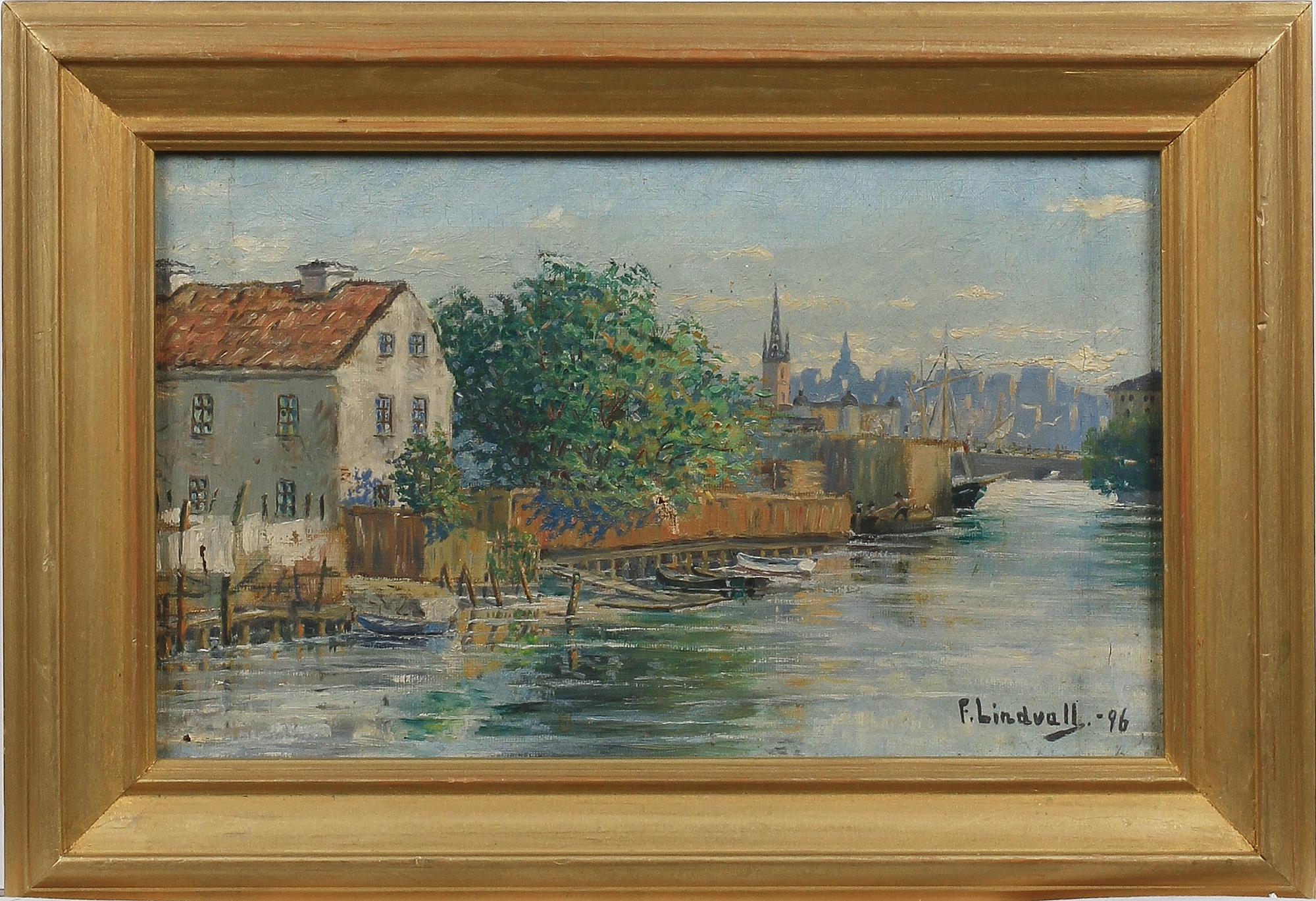 FRITZ LINDVALL, olja på duk, 2 st. Sign o dat 96.