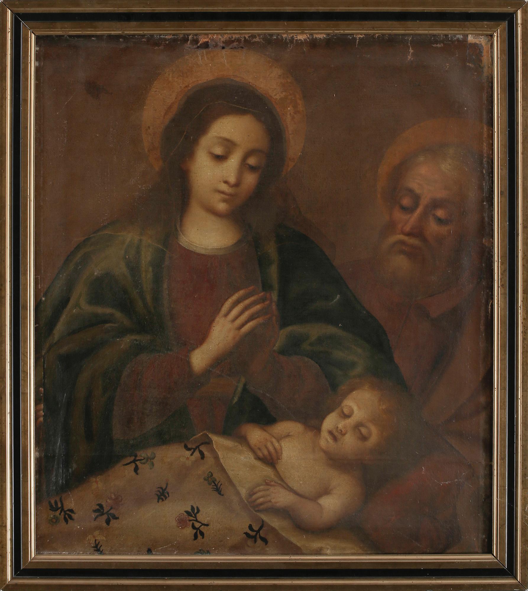 OKÄND KONSTNÄR, Italiensk skola, Olja på duk, ej signerad. 1600/1700-tal.