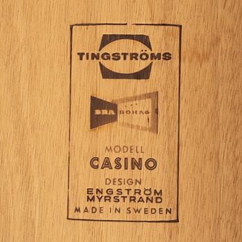 Sven Engström & Gunnar Myrstrand, sängbord, ett par, "Casino", Tingströms, Bra Bohag, 1960-tal.