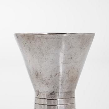 Paavo Tynell, 1930s pewter bowl and three goblets for Taito.