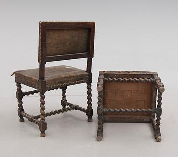 STOLAR, 6 st, barockstil, 1900-talets första hälft.