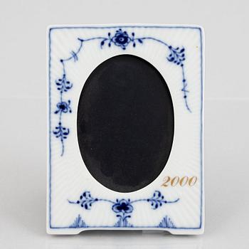 A 'Blue Fluted Plain' porcelain frame, Royal Copenhagen.