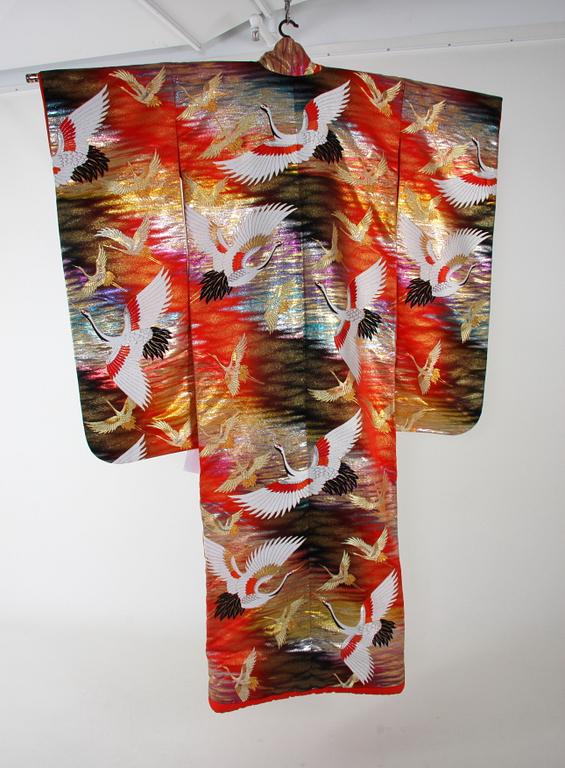 KIMONO, sk, bröllopskimono, Japan.