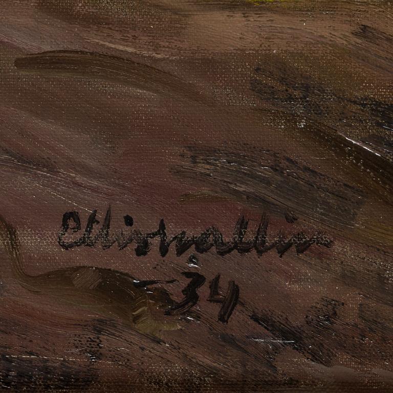 ELLIS WALLIN, oil on canvas, signed and dated 34.