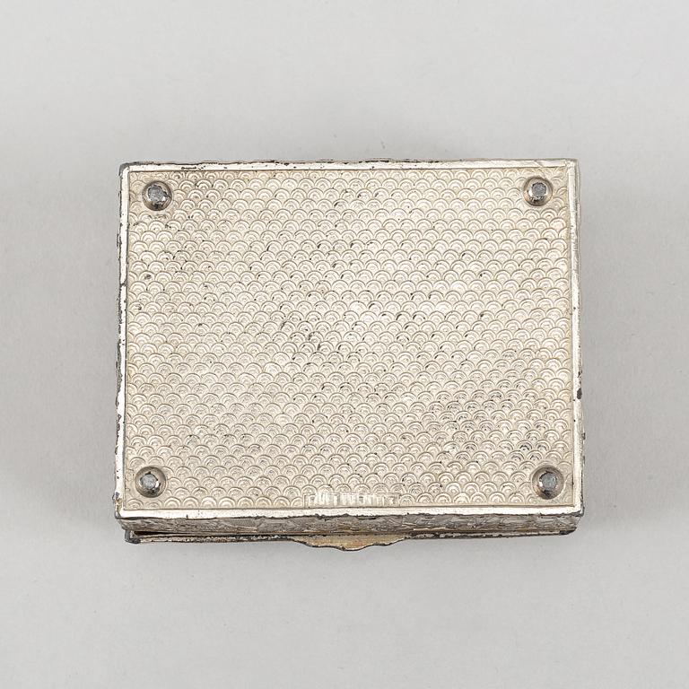 A metal box with cover, 20th century.